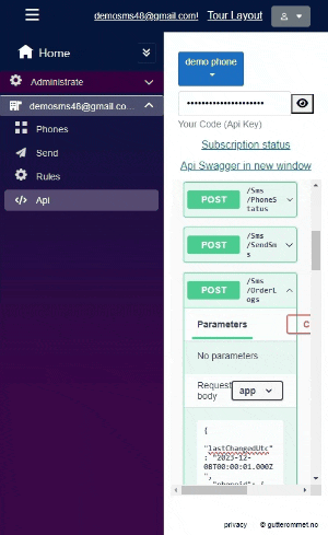 Check Sms Order Logs by API